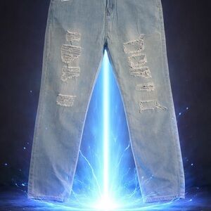 Men's Light Blue Relaxed Jeans